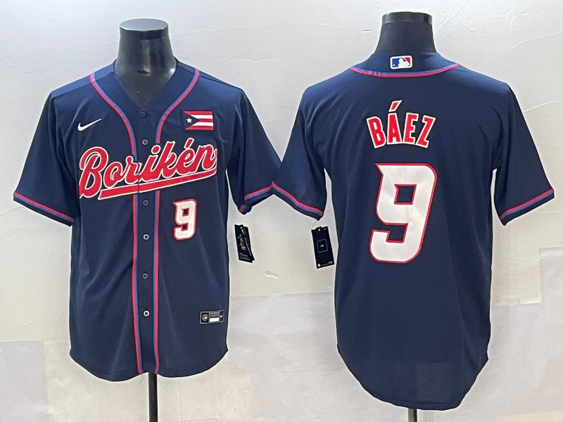 Men Houston Astros #9 Baez blue MLB Nike 2025 jersey style  5